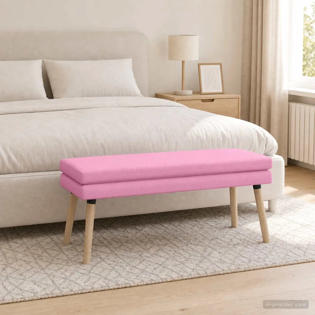 Panchina a doppio strato Rosa 110 x 40 x 47 cm Tessuto 42038457