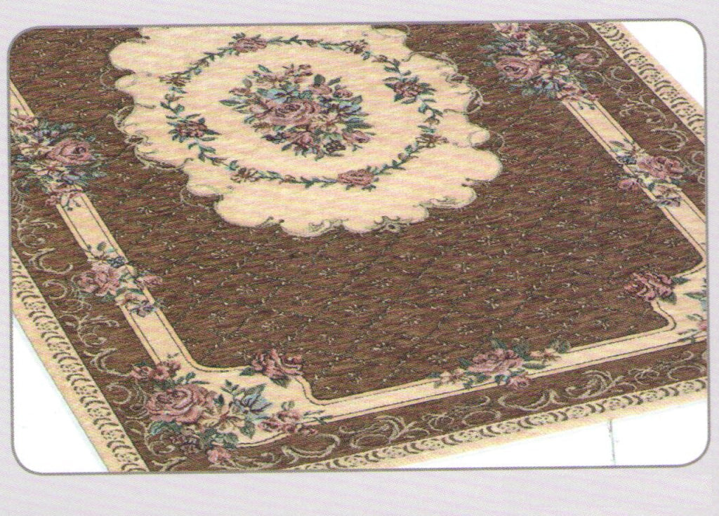 Tappeto Velour Antiscivolo Modello Bouquet By Suardi - 65x110(2 tappeti) - Marrone