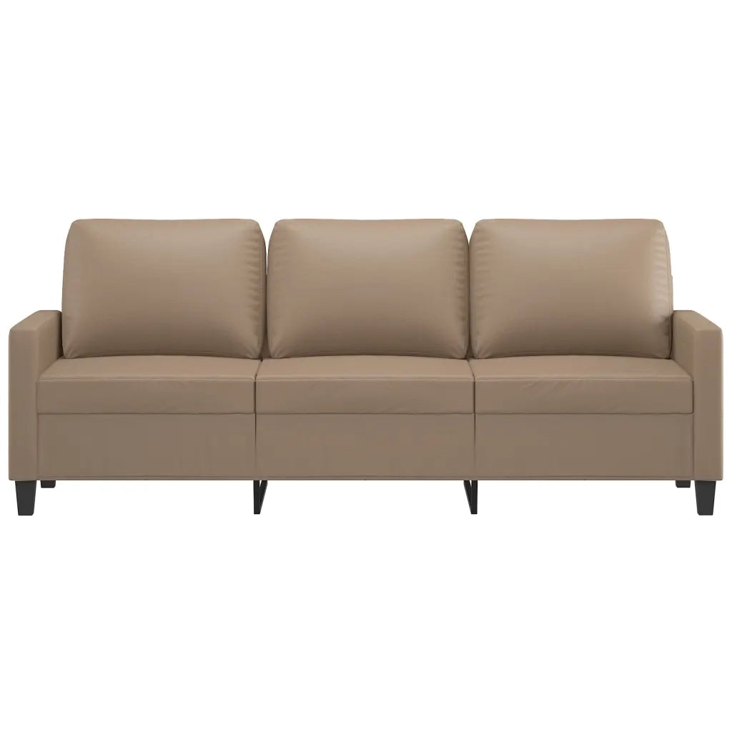 Divano a 3 Posti Cappuccino 180 cm in Similpelle 359146