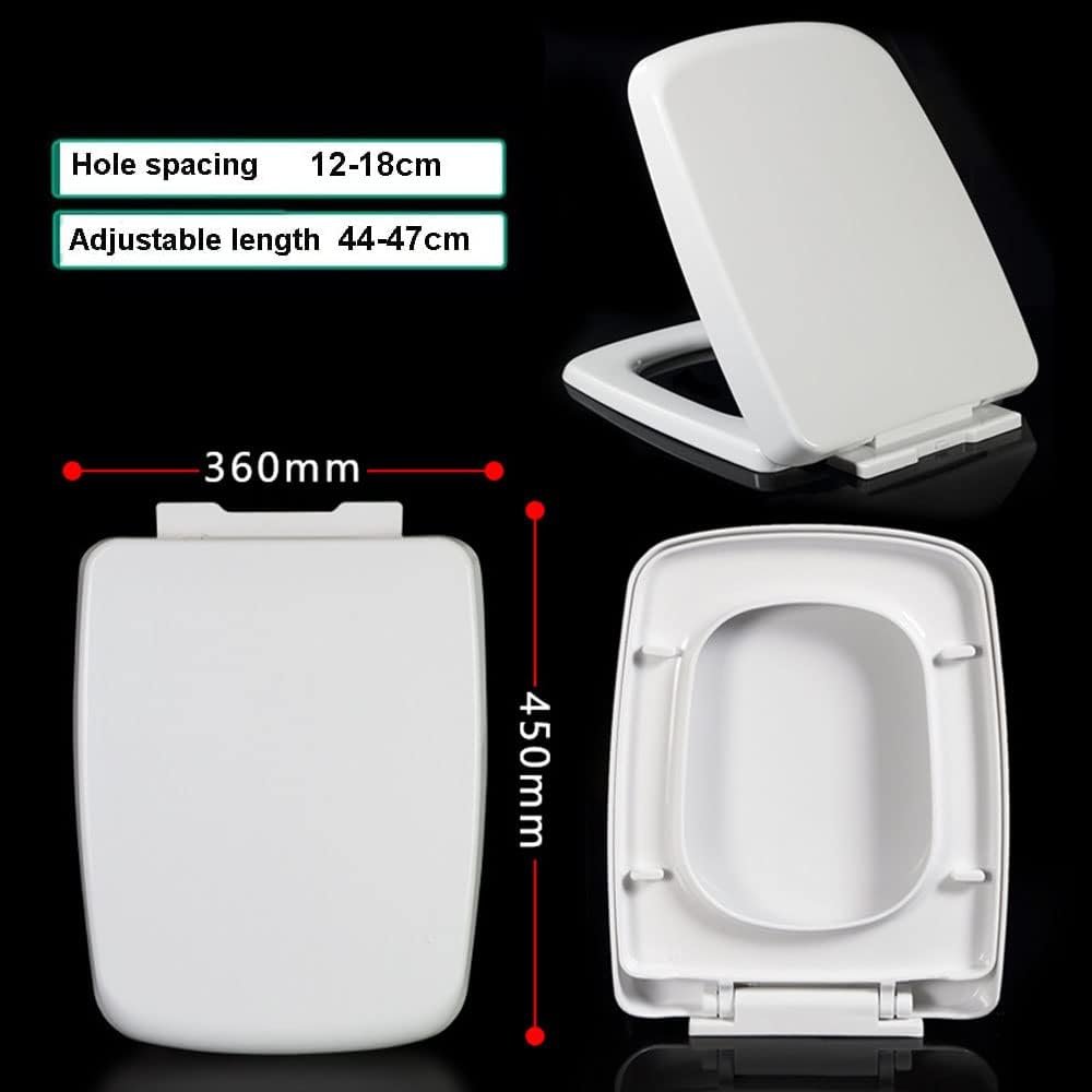 Sedile wc ammortizzato, copriwater rettangolare con chiusura ral