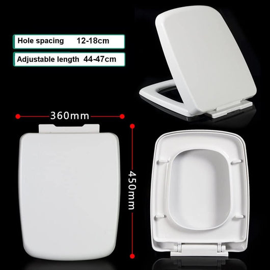 Sedile wc ammortizzato, copriwater rettangolare con chiusura ral