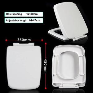 Sedile wc ammortizzato, copriwater rettangolare con chiusura ral