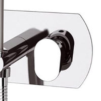 Shut off dotato di miscelatore, doccetta, supporto e piastra rettangolare - serie vanity