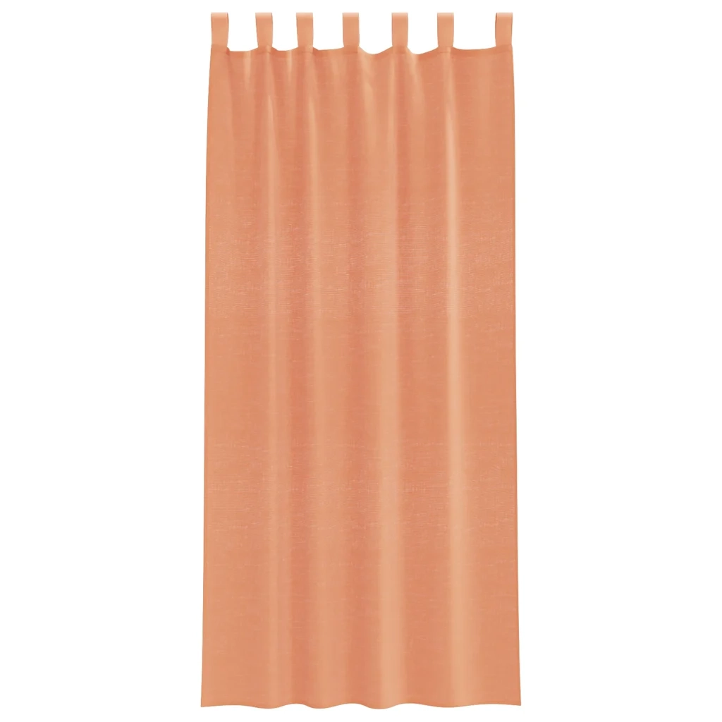 Tende in Voile con Passanti 2 pz Terracotta 140x245 cm