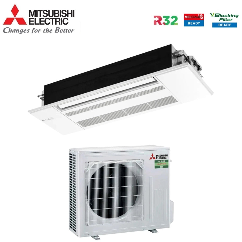 Climatizzatore Condizionatore Mitsubishi Electric Inverter Cassetta 1 via 18000 Btu MLZ-KP50VG R-32 Wi-Fi Optional con Griglia e Telecomando di serie Incluso