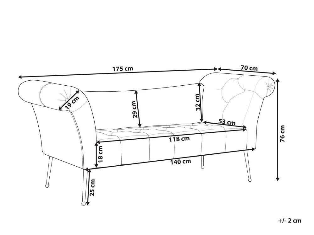 Chaise longue con tappezzeria in velluto rosso scuro Seduta capitonné a doppia estremità con gambe in metallo dorato