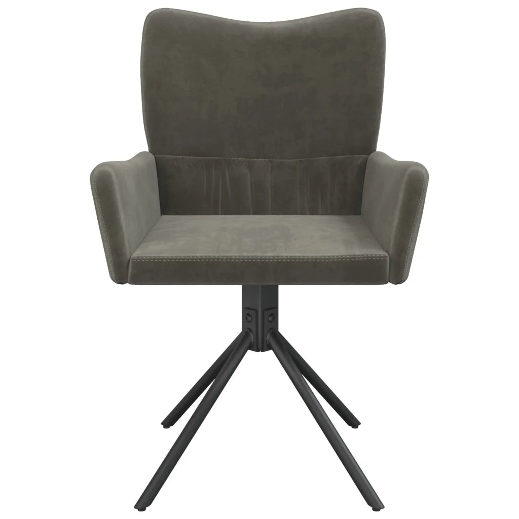 Sedie da Pranzo Girevoli 2 pz Grigio Scuro in Velluto 344810