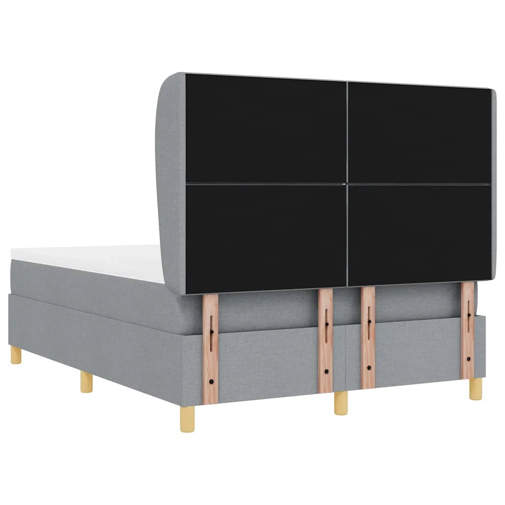 Letto a molle con testiera Grigio chiaro 200 x 160 cm Tessuto 3340823