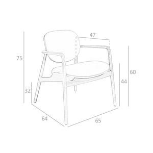 Poltrona in ecopelle marrone e noce