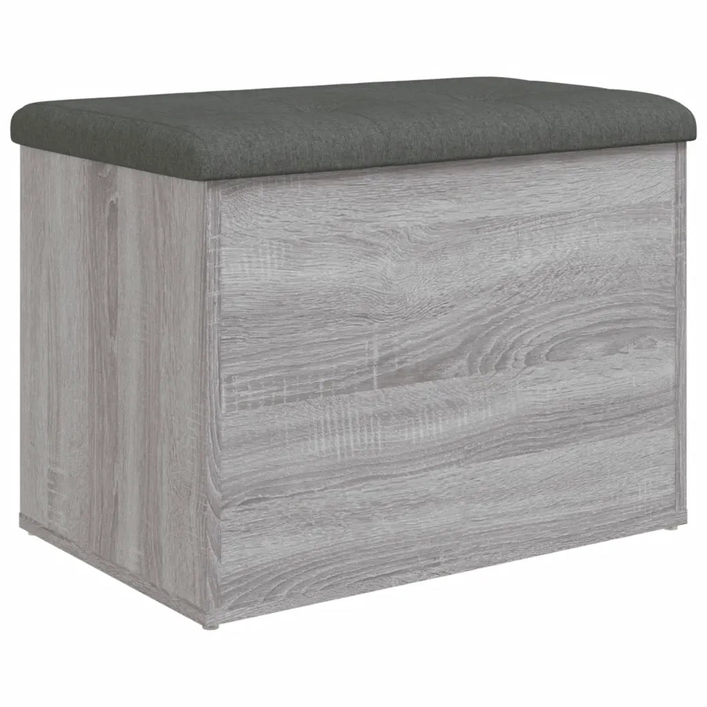 Panca Portaoggetti Grigio Sonoma 62x42x45 cm Legno Multistrato 835045
