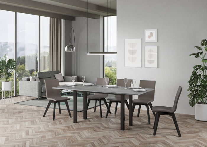 Tavolo Salvaspazio Allungabile 120/200x45/90x80/78 cm Everyday Double Cemento