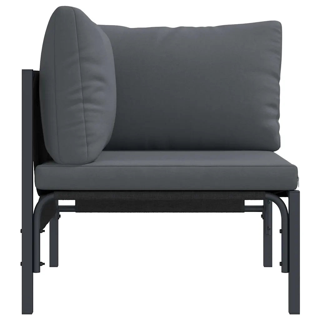 Mobili da Esterno con cuscino Antracite 80 x 80 x 71 cm Acciaio CFW5481156