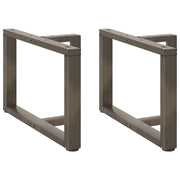 Gambe per Tavolino da CaffÃ¨ a Forma di T 2 pz Nere 60x25x(42-43) cm Acciaio