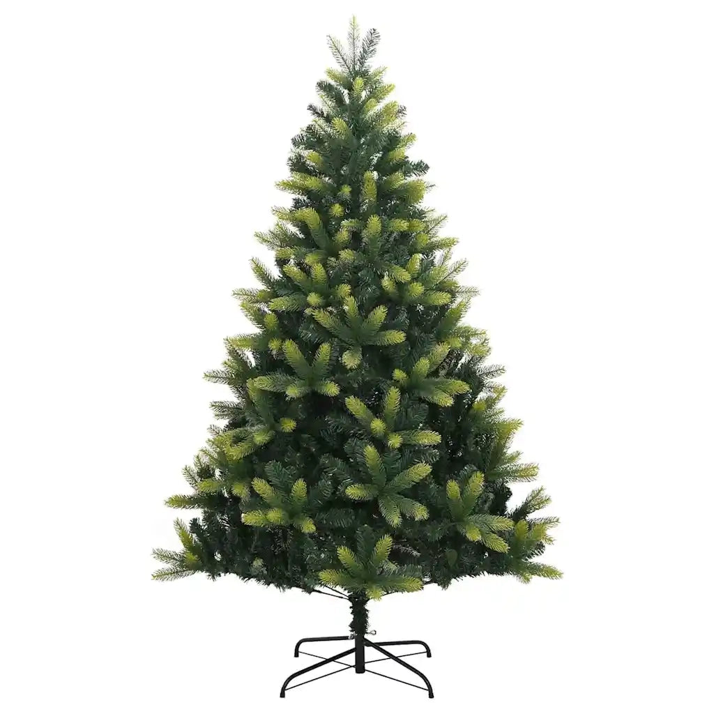 Albero di Natale Artificiale a Cerniera-Albero Natalizio con 300 LED 180 cm 999813