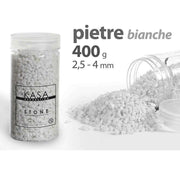 Trade Shop - Pietre Decorative Vaso Piante Lavoretti Decoupage Bianche 400 Gr 2,5-4 Mm 735639 -
