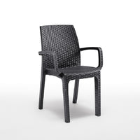 Sedia Verona con braccioli antracite