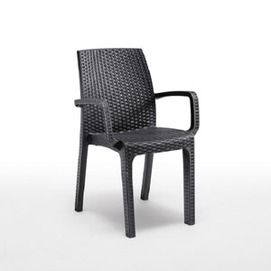 Sedia Verona con braccioli antracite