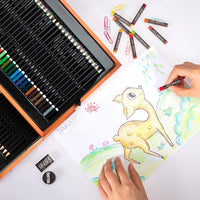 Valigetta Artista in Legno XXL con 185 Accessori Disegno Artistico Professionale