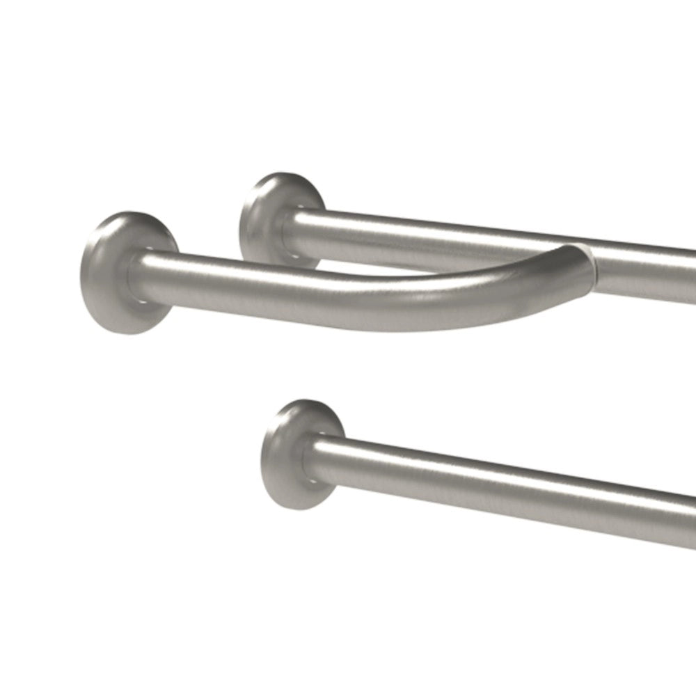 Barra maniglione fissa con rinforzo cm80 inox satinato