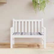 Cuscino per Panca a Quadri Grigi 120x50x4 cm Tessuto Oxford