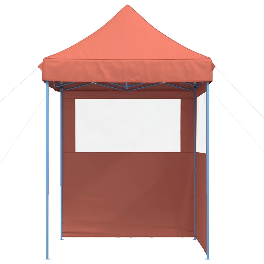 Tendone per Feste Pieghevole Pop-Up con 2 Pareti Terracotta