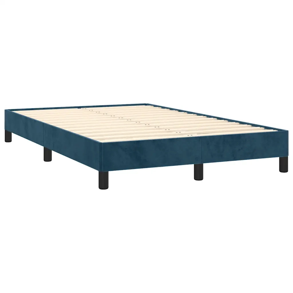 Giroletto a Molle con Materasso Blu Scuro 120x190 cm in Velluto 3269841