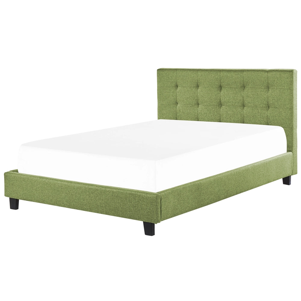 Letto ad acqua in poliestere verde 180 x 200 cm testiera imbottita camera da letto stile moderno