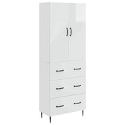 Set di armadi 2 pcs Bianco Lucido 66 x 34,5 x 90 cm