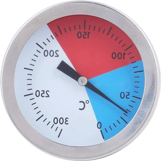 Grill per Carbone Temperaturometro 52mm 2in TS-BX500 0-300 ℃ - Thermometro in Acciaio Inossidabile per Griglia, Forno a Gas e BBQ.