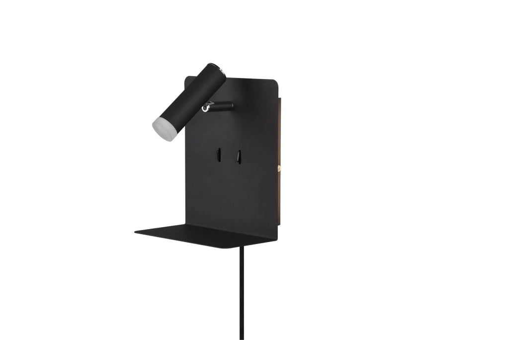 Applique da Interno a LED in Metallo Nero Opaco