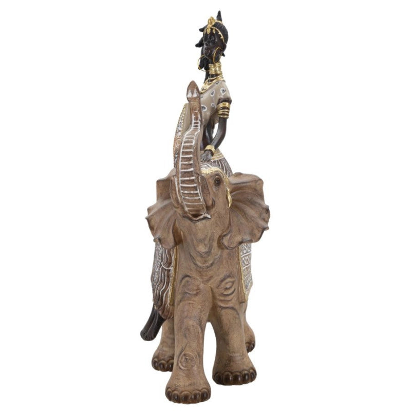 Masai Tribal Con Elefante cm 22,5x12x32,5