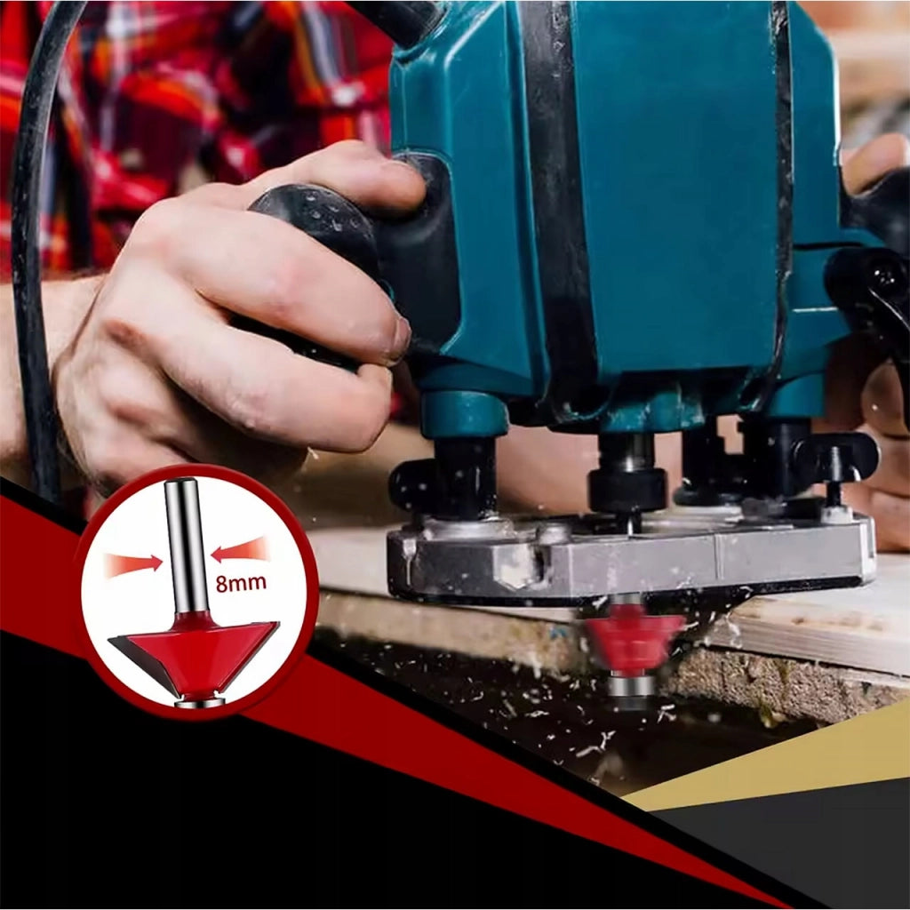 Set Frese per Legno Rosfix WoodCut Pro 15 – Trascinatore 8mm | Lame in Carburo di Tungsteno | Per Fresatrice Verticale