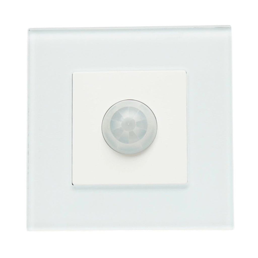 Interruttore sensore di movimento PIR bianco 220V, cornice in vetro 86x86x34mm