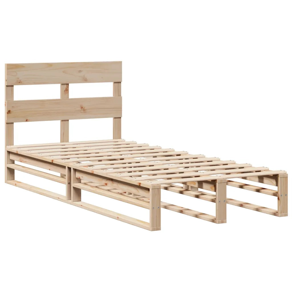 Giroletto senza Materasso-Struttura Letto 100x200 cm in Legno Massello di Pino 446236