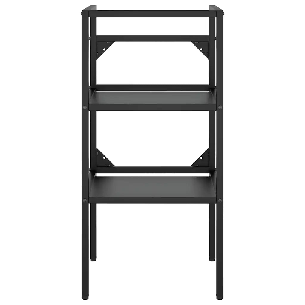 Struttura per Lavabo da Bagno Nera 40x38x83 cm in Ferro 338487