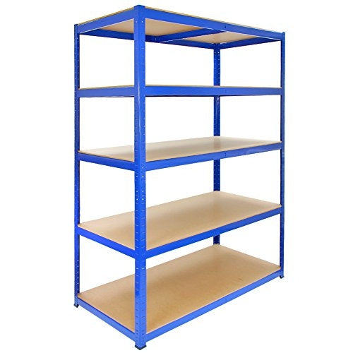 3 Scaffali in Acciaio Senza Bulloni T-Rax In Acciaio Senza Bulloni Blu 120cm x 60cm x 183cm