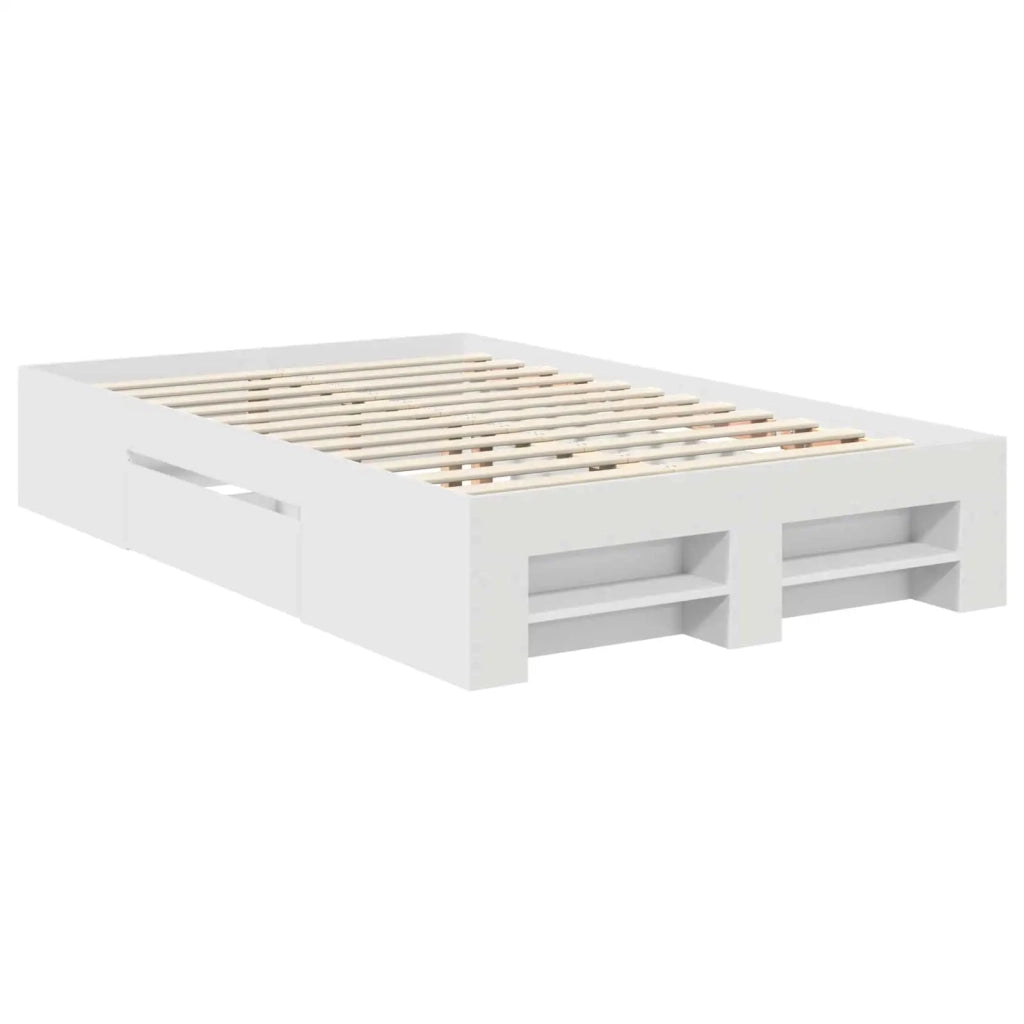 Struttura del letto-Giroletto-Rete del Letto Bianco 137 x 203 cm Legno multistrato 894827