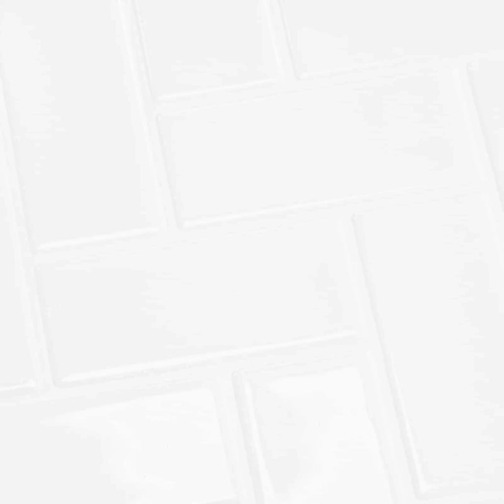 Piastrella a Spina di Pesce 20 pcs Bianco 30 x 30 cm