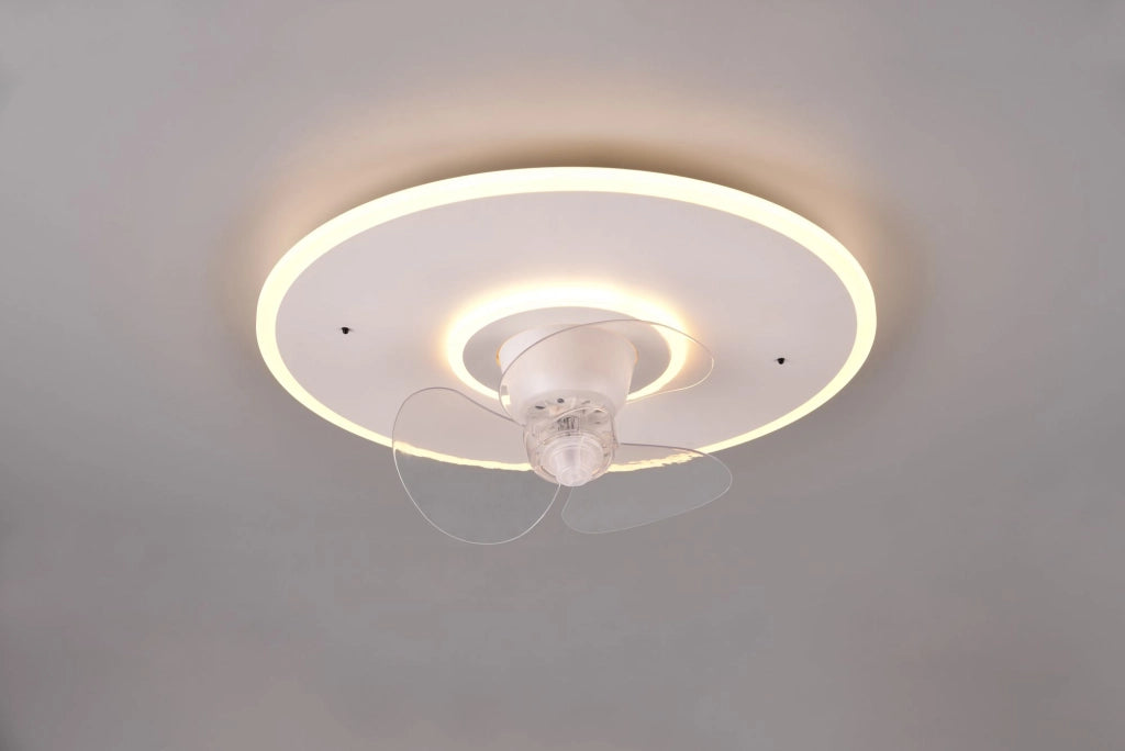 NYBRO PLAFONIERA LED 30W 3500lm, 2700 - 6500K BIANCA CON VENTILATORE CON TELECOMANDO MULTIFUNZIONE D. 50CM DIMMERABILE