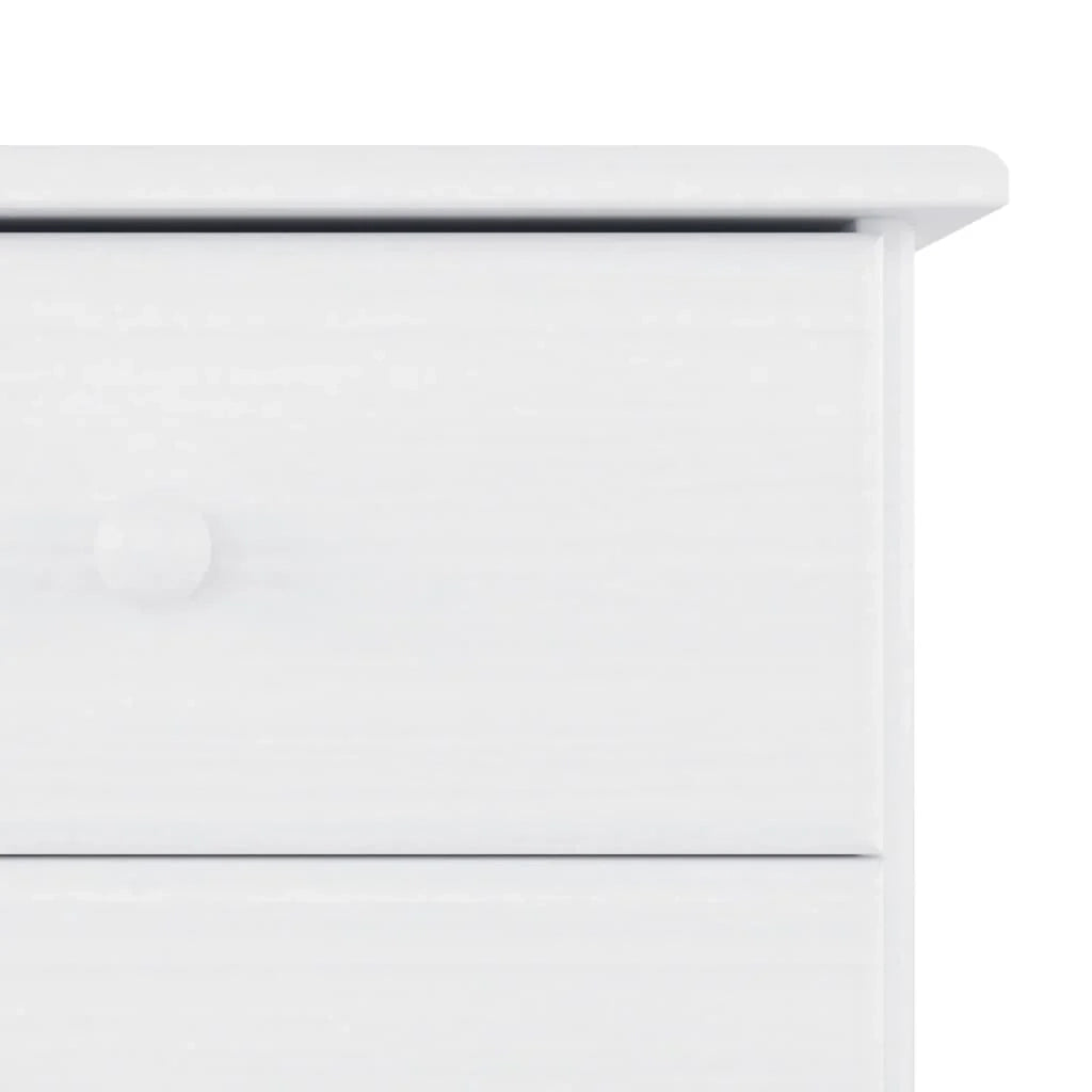 Buffet credenza cassettiera armadio mobile contenitore organizer per cucina soggiorno salotto 77 x 35 x 73 cm legno massello di pino bianco 02_0029681