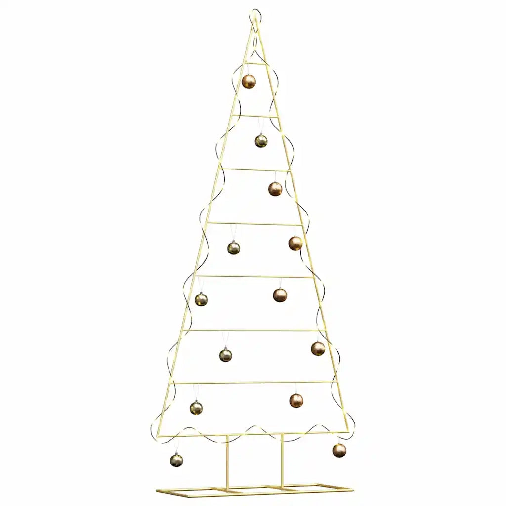 Albero di Natale in metallo con supporto Oro 181 cm
