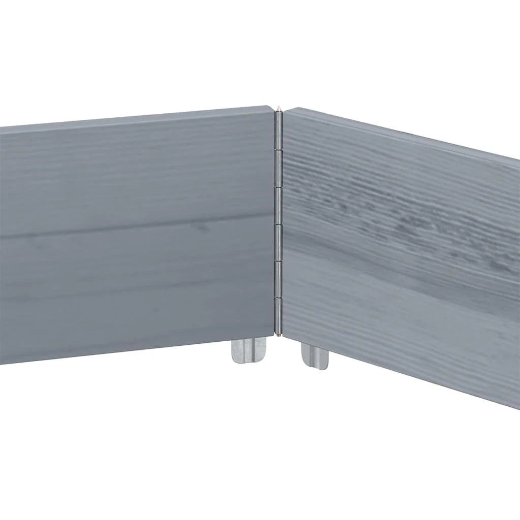 Fioriera/aiuola esagonale per piante fiori terrazza e giardino 160 x 160 cm legno di pino massiccio grigio 02_0039880