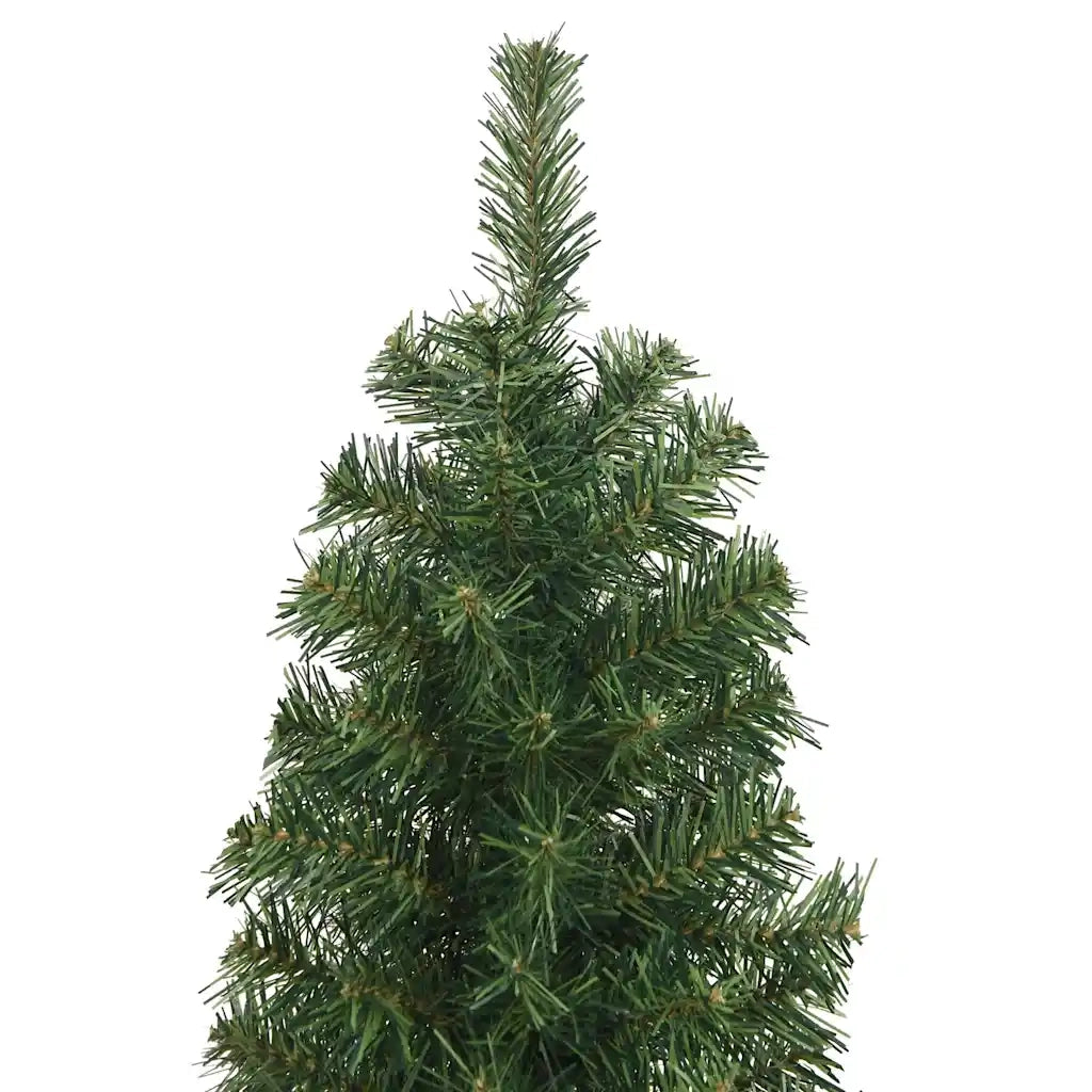 Albero di Natale Artificiale Sottile con Base Verde 210 cm PVC 320951