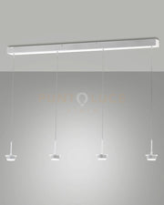 3804-48-102 MONTATURA BIANCA COMPLETA LINEARE A LED CCT 2700K - 3000K - 4000K- 28W - 3000 lm 4 LUCI DIMMERABILE