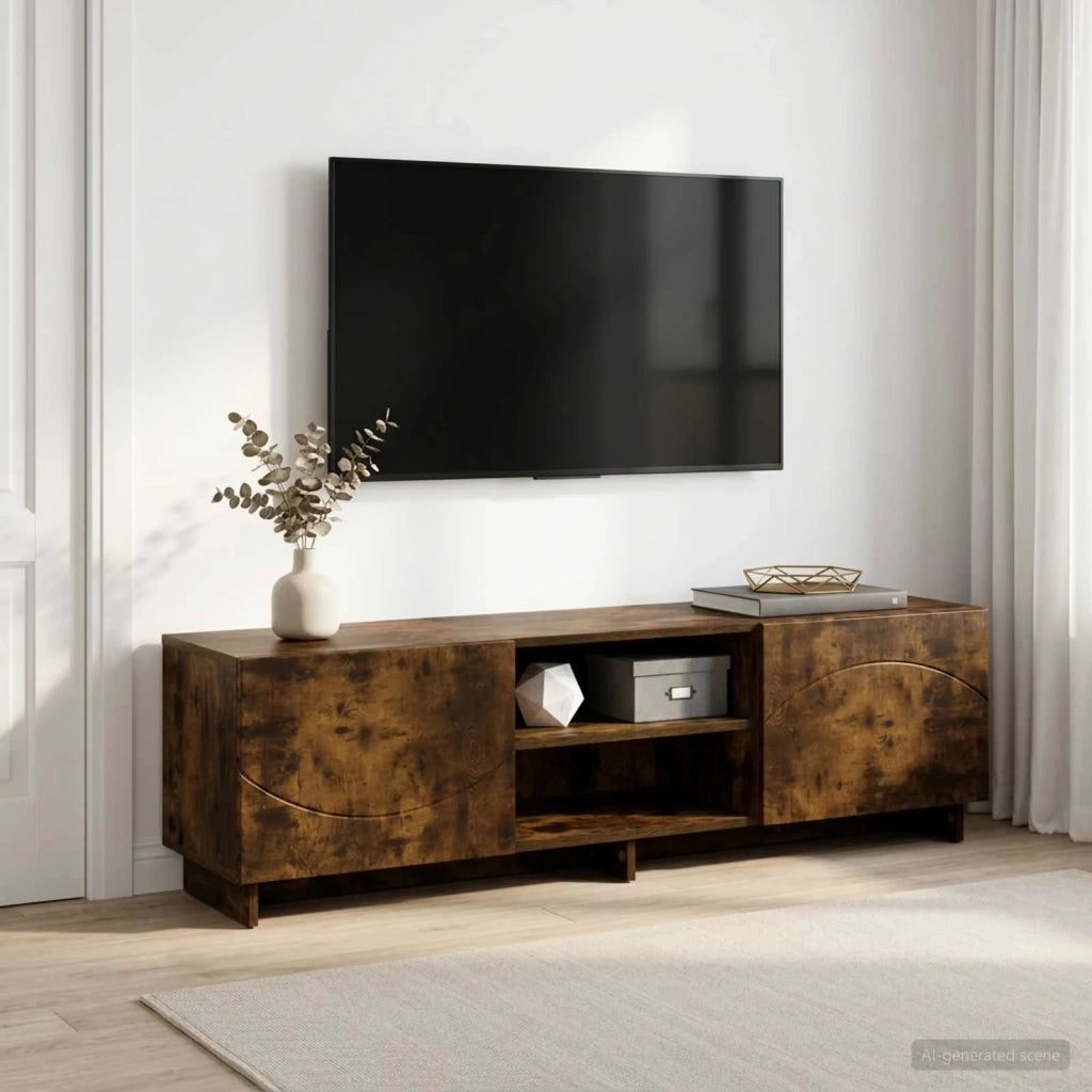 Supporto TV 140 x 34.5 x 40 cm Rovere Fumo Legno ingegnerizzato 8011491