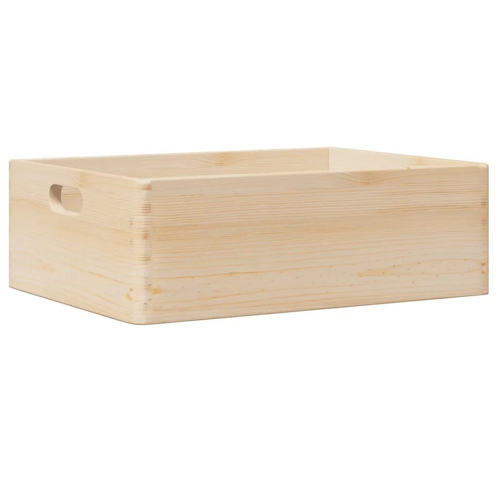 Scatola in Legno con Manici 40x30x13 cm Legno Massello di Pino CFW6441423