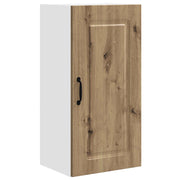 Mobile da cucina rettangolare moderno con ampio spazio contenitivo 40 x 31 x 80 cm realizzato in legno di rovere composito finitura artigianale 02_0053712