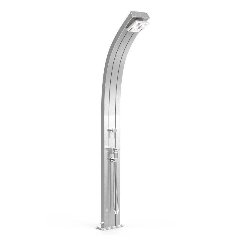 Doccia Solare In Alluminio Spring 25 Litri Con Miscelatore  E Doccetta Colore Argento Cv-A140-Tl/1300