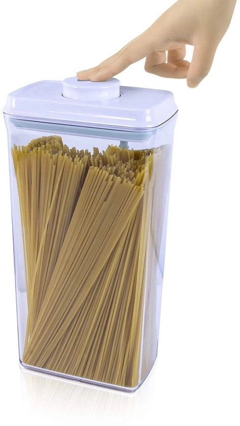 Contenitore aereostatico per alimenti (1 pezzo - Spaghetti) - Afdichtamento meccanico con silicone - BPA-free, ripiegabile - 3200 ml