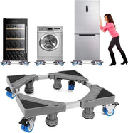 Sistema di elevazione per lavatrice regolabile - sostegno per lavatrice con 8 piedi e 4 ruote - antiscivolo e assorbimento di shock - 40-63 cm - base per lavatrice